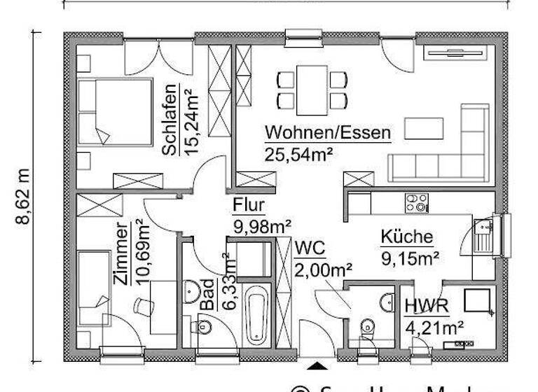 Bungalow zum Kauf 311.620 € 3 Zimmer 83 m² 429 m² Grundstück Aschersleben 06449