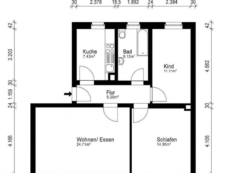 Wohnung zur Miete 1.095 € 3 Zimmer 71 m² 3. Geschoss Siebenkeesstraße 20 Steinbühl Nürnberg 90459