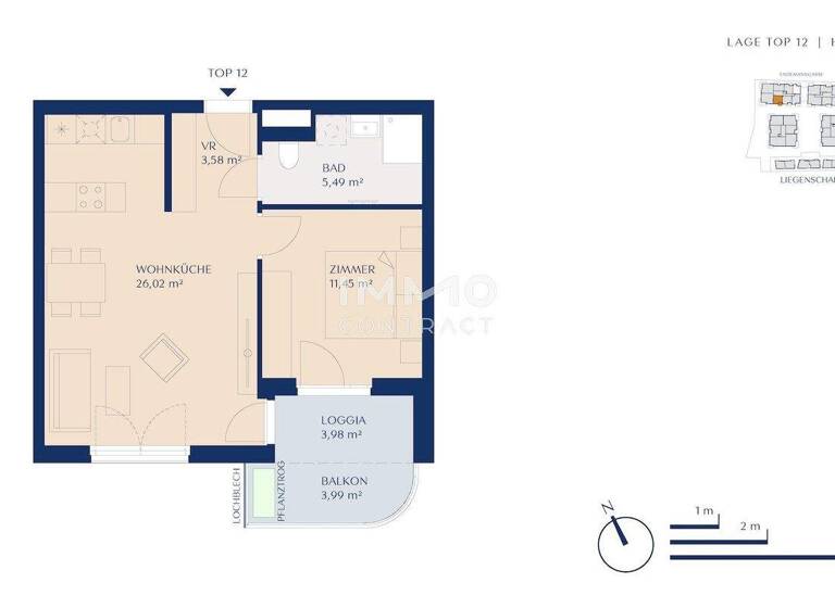 Wohnung zum Kauf - Erstbezug provisionsfrei 285.000 € 2 Zimmer 46,5 m² Wien 1230