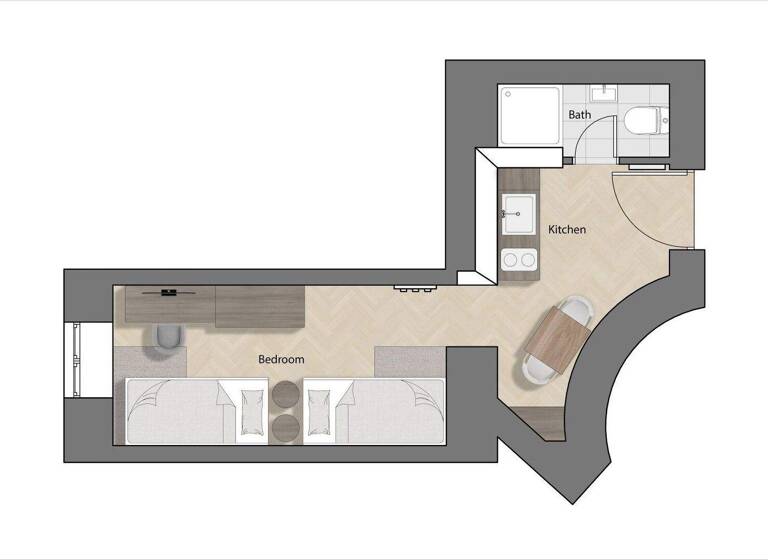 Studio zum Kauf - Erstbezug 147.199 € 1 Zimmer 19,2 m² EG Stuwerstraße 60 Wien 1020