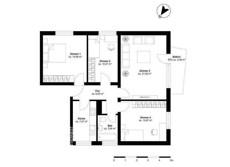 Studio zum Kauf 89.000 € 4 Zimmer 81,6 m² Innenstadt Neumünster 24534