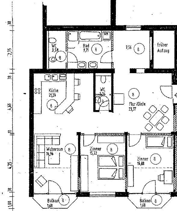 Wohnung zur Miete 1.500 € 3 Zimmer 115,1 m²<br/>Wohnfläche 1.<br/>Geschoss Mering Mering 86415