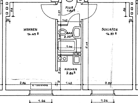 Wohnung zur Miete 410 € 2 Zimmer 35,7 m² 1. Geschoss frei ab 01.05.2026 Langenhorner Chaussee 82 Langenhorn Hamburg 22415