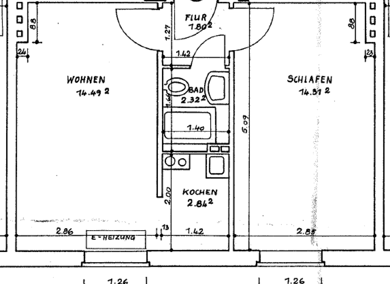 Wohnung zur Miete 410 € 2 Zimmer 35,7 m² 1. Geschoss frei ab 01.05.2026 Langenhorner Chaussee 82 Langenhorn Hamburg 22415