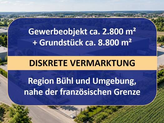 Halle/Industriefläche zum Kauf als Kapitalanlage geeignet 1.950.000 € 2.800 m² 8.800 m² Grundstück Oberbruch Bühl 77815