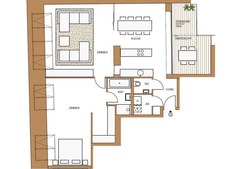 Wohnung zum Kauf - Erstbezug provisionsfrei 1.400.000 € 2 Zimmer 100 m² Wien 1070