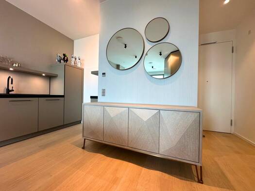 Wohnung zur Miete - Erstbezug 2.400 € 2 Zimmer 56,6 m² 14. Geschoss Innenstadt Frankfurt am Main 60315