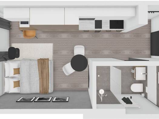 Studio zur Miete 540 € 1 Zimmer 21,7 m² 3. Geschoss Kumpfmühler Str. 63a Kumpfmühl-Ziegetsdorf-Neuprüll Regensburg 93051