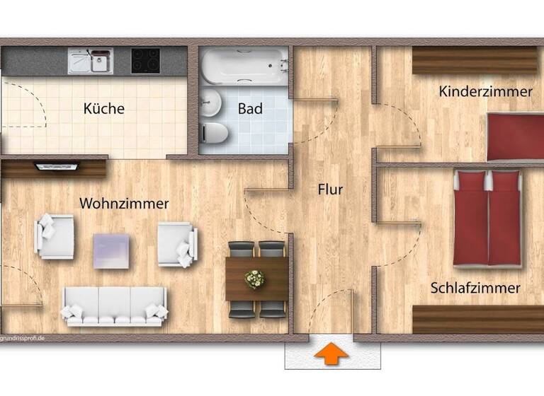 Wohnung zur Miete 380 € 3 Zimmer 68,6 m² 3. Geschoss frei ab sofort Straße der DSF 12 Zeulenroda Zeulenroda-Triebes 07937