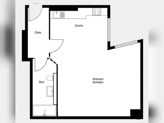 Wohnung zur Miete Tauschwohnung 700 € 1 Zimmer 43 m² 4. Geschoss Prenzlauer Berg Pankow 10409