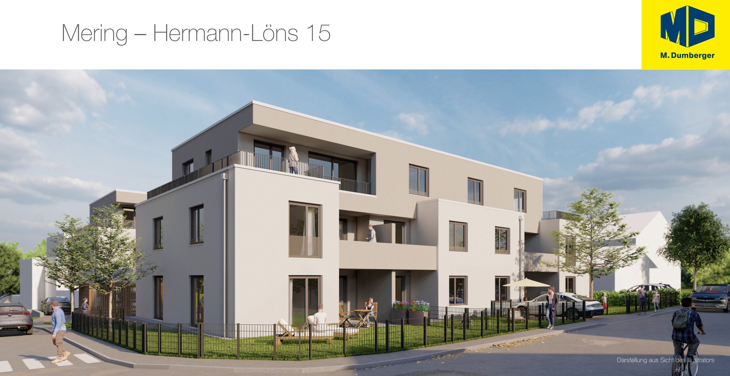 Wohnung zum Kauf provisionsfrei 631.000 € 3 Zimmer 95,8 m²<br/>Wohnfläche 1.<br/>Geschoss ab sofort<br/>Verfügbarkeit Hermann-Löns-Str. 11 Mering Mering 86415