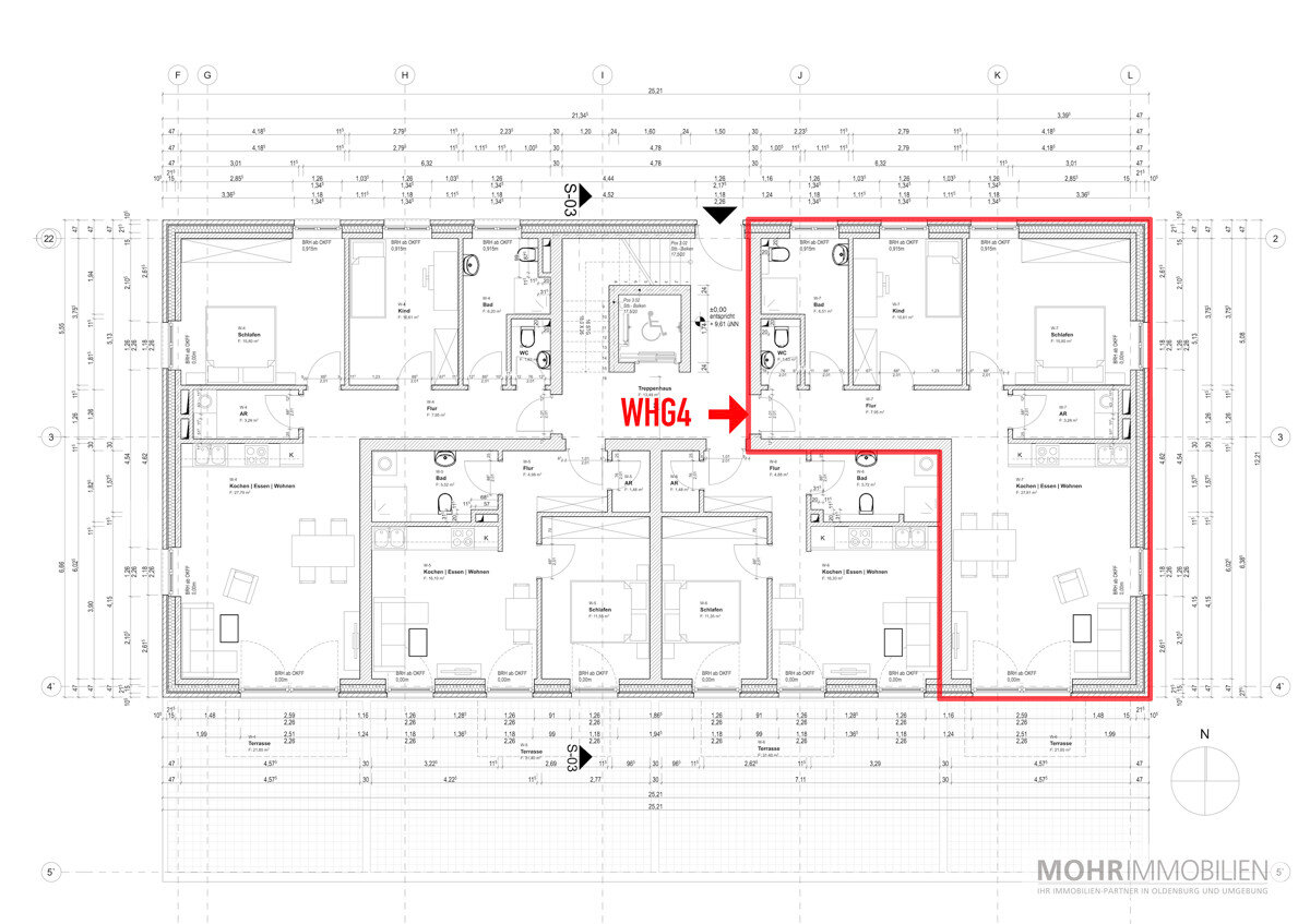 Terrassenwohnung zur Miete 1.090 € 3 Zimmer 78 m²<br/>Wohnfläche EG<br/>Geschoss 01.04.2025<br/>Verfügbarkeit Bahnhofsstraße 3 Hatterwüsting II Hatten 26209