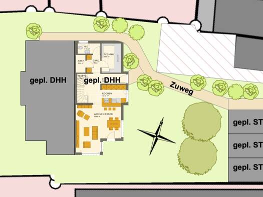 Doppelhaushälfte zum Kauf 469.160 € 4 Zimmer 117 m² 400 m² Grundstück Denzingen Günzburg 89312