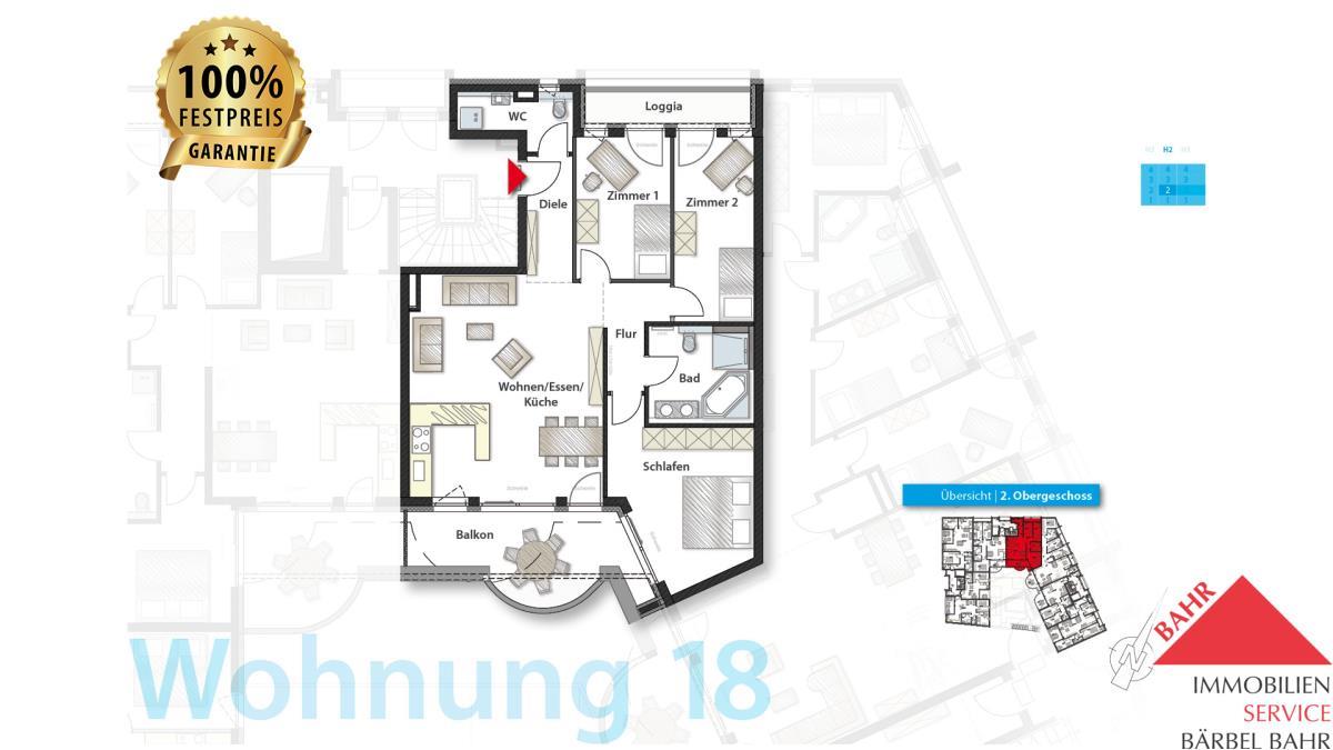 Wohnung zum Kauf provisionsfrei 675.000 € 4 Zimmer 99 m²<br/>Wohnfläche Unterstadt / Galgenberg Böblingen 71034