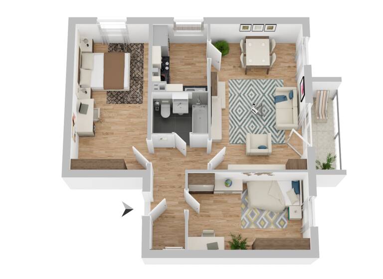 Wohnung zur Miete 456 € 3 Zimmer 67,8 m²<br/>Wohnfläche 5.<br/>Geschoss Carl-Fiedler-Straße 52 Suhl Suhl 98527