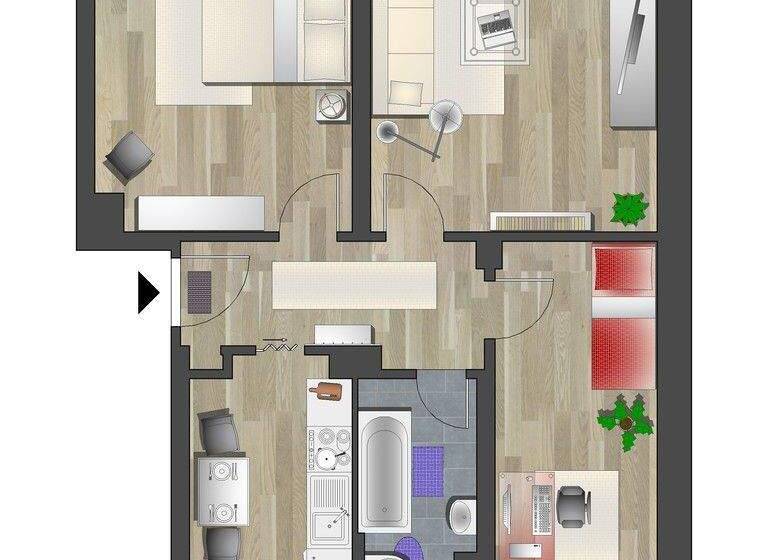 Wohnung zur Miete 317 € 3 Zimmer 57,7 m² 2. Geschoss Luisenplatz 8 Schloßchemnitz Chemnitz 09113