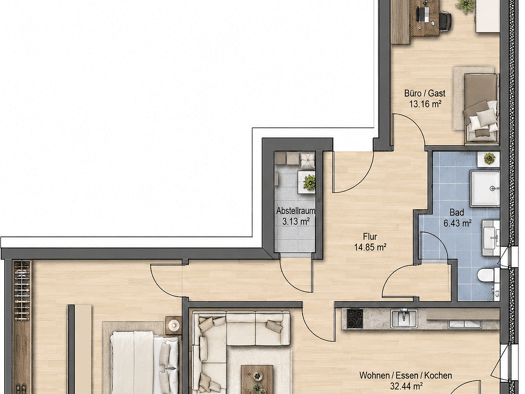 Wohnung zum Kauf provisionsfrei 347.000 € 3 Zimmer 100 m² 1. Geschoss Starenschleife Welver 59514