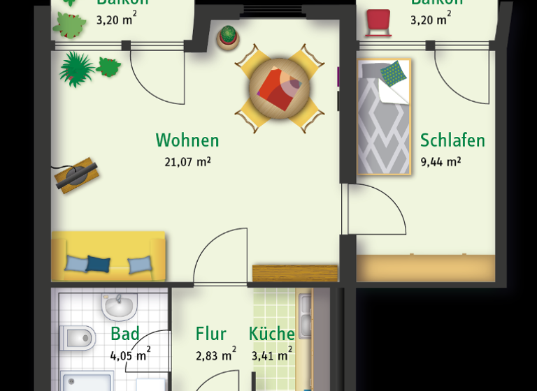 Wohnung zur Miete 376 € 2 Zimmer 44,2 m² 1. Geschoss frei ab 01.06.2026 Emil-Fischer-Str. 23a Damaschkestraße Halle 06130