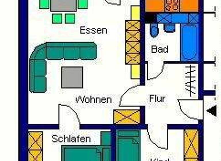 Wohnung zur Miete 378 € 3 Zimmer 69,2 m² frei ab sofort Am Moosbach 14 Marienberg 09496