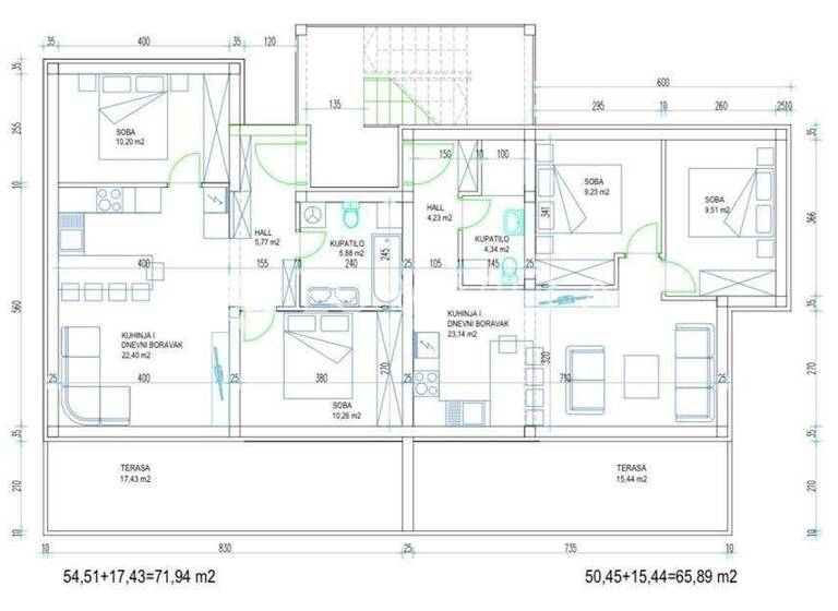 Wohnung zum Kauf 320.000 € 2 Zimmer 65 m² 2. Geschoss Okrug Gornji Okrug