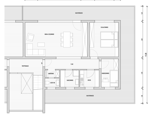 Wohnung zur Miete 1.350 € 3 Zimmer 78 m² 6. Geschoss frei ab sofort Ettlingen Ettlingen 76275