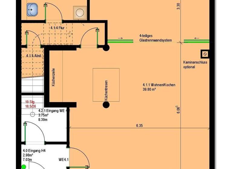 Wohnung zur Miete 890 € 2 Zimmer 73 m² Talstraße 27E Kröllwitz Halle (Saale) 06120