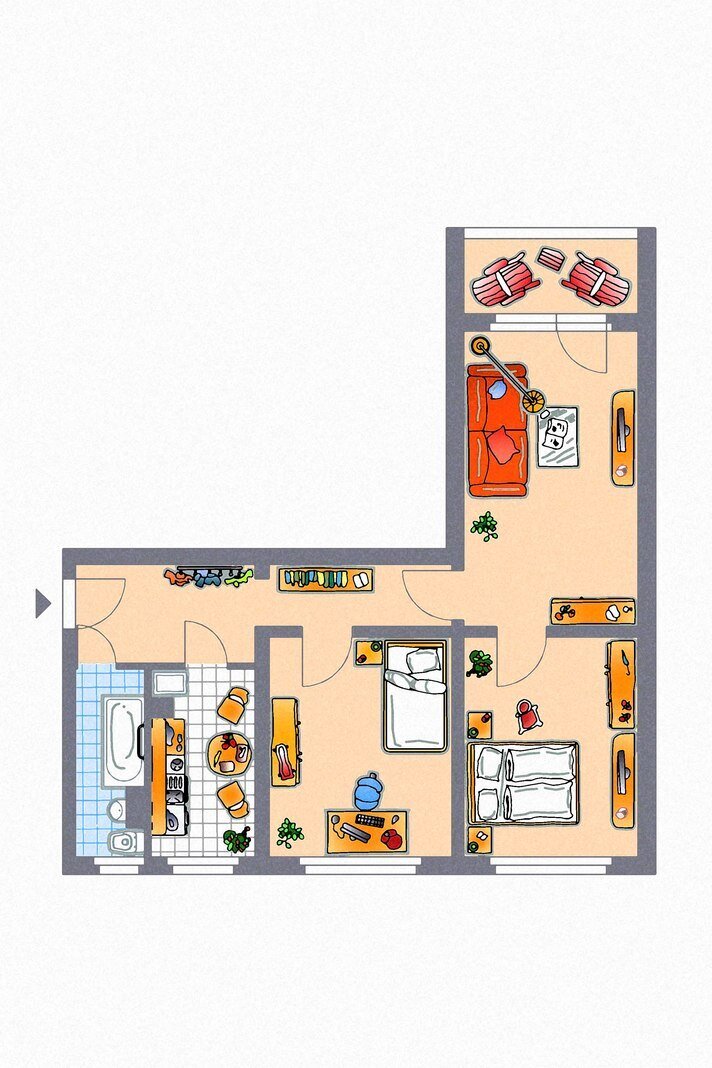 Wohnung zur Miete 391 € 3 Zimmer 70,2 m²<br/>Wohnfläche 3.<br/>Geschoss 01.05.2025<br/>Verfügbarkeit Bersarinstr. 50 Yorckgebiet 231 Chemnitz 09130