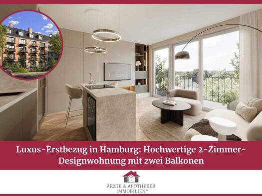 Wohnung zum Kauf 565.000 € 2 Zimmer 39,2 m² Harvestehude Hamburg 20144