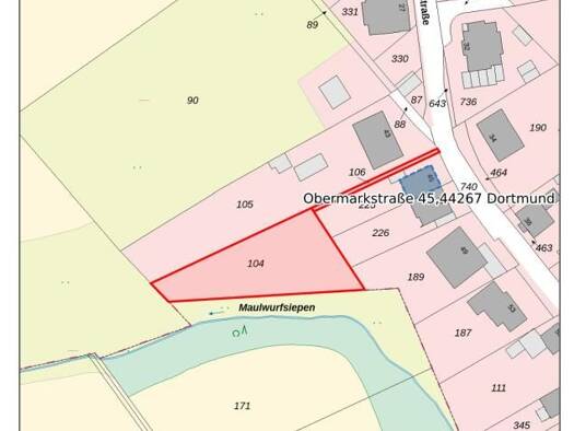 Grundstück zum Kauf 30.000 € 1.509 m² Grundstück Obermarkstraße 45 Berghofen Aplerbeck 44267
