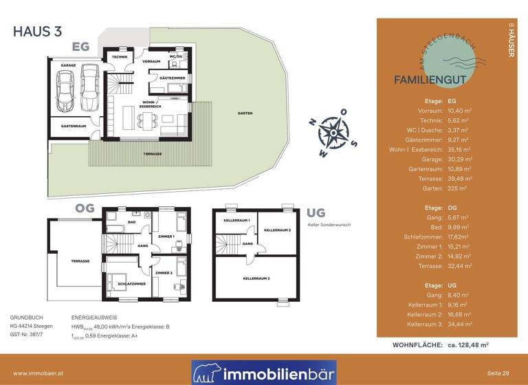 Doppelhaushälfte zum Kauf - Erstbezug 500.000 € 5 Zimmer 128,5 m² 379 m² Grundstück Binderweg Steegen 4722