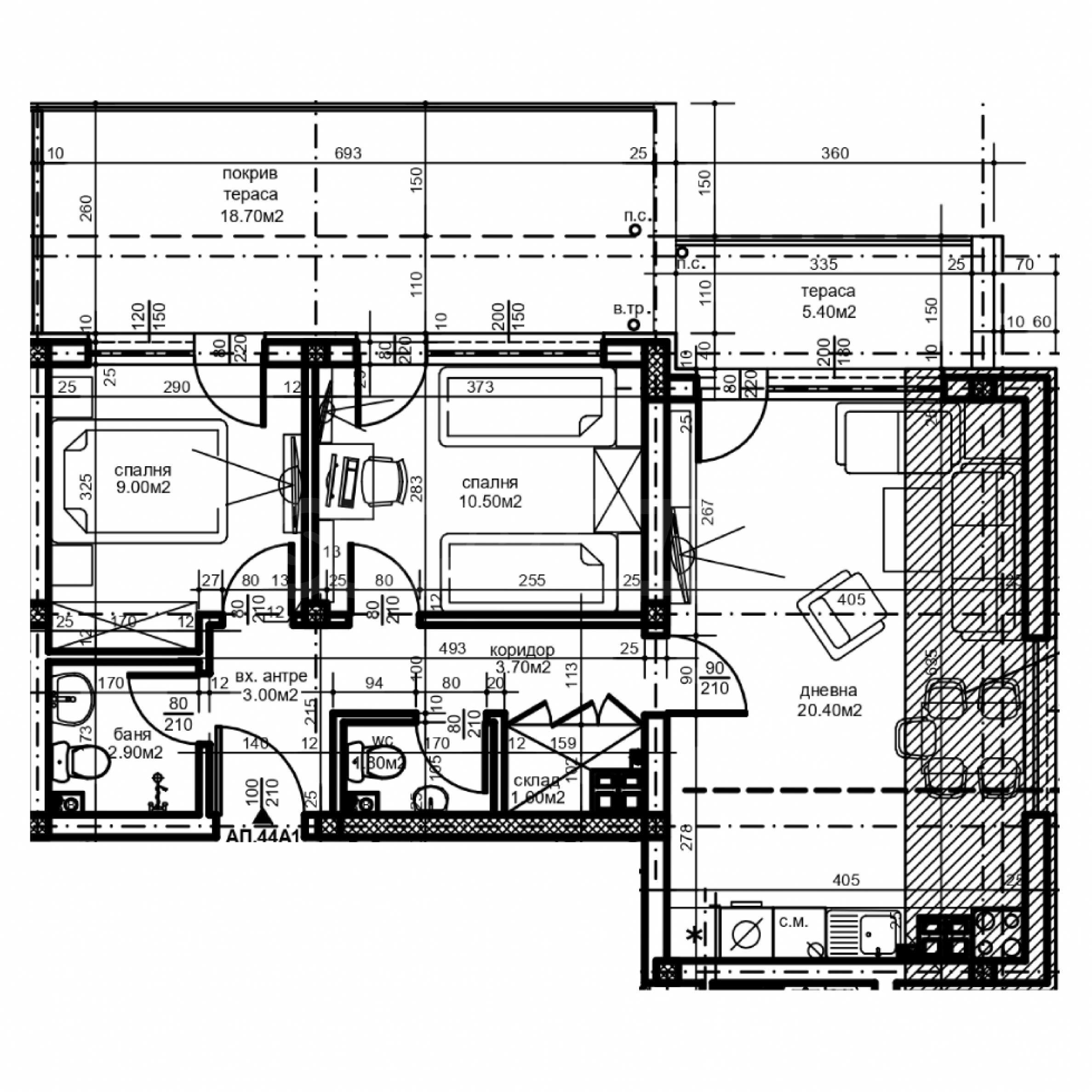 Studio zum Kauf 93.900 € 3 Zimmer 102,9 m²<br/>Wohnfläche Plovdiv