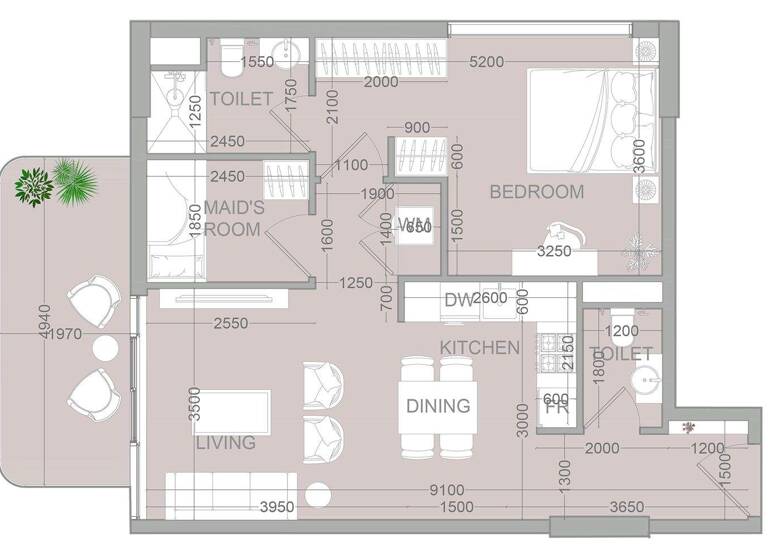 Wohnung zum Kauf provisionsfrei 337.365 € 2,5 Zimmer 72 m² Dubai 00000