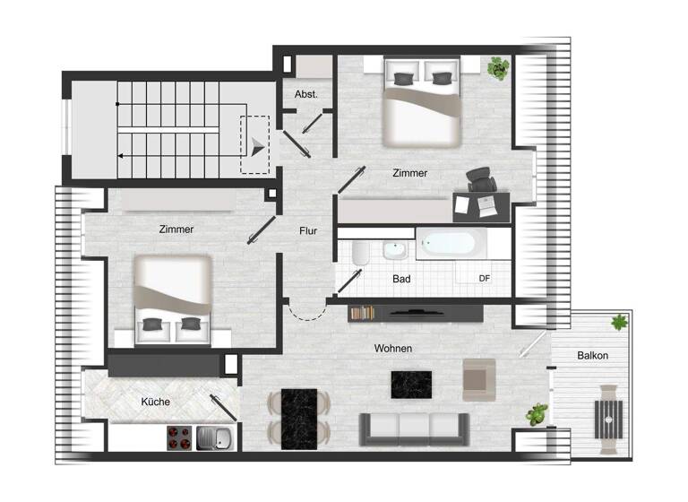 Wohnung zum Kauf 460.000 € 3 Zimmer 71,7 m² 3. Geschoss Siegertsbrunn Höhenkirchen-Siegertsbrunn 85635
