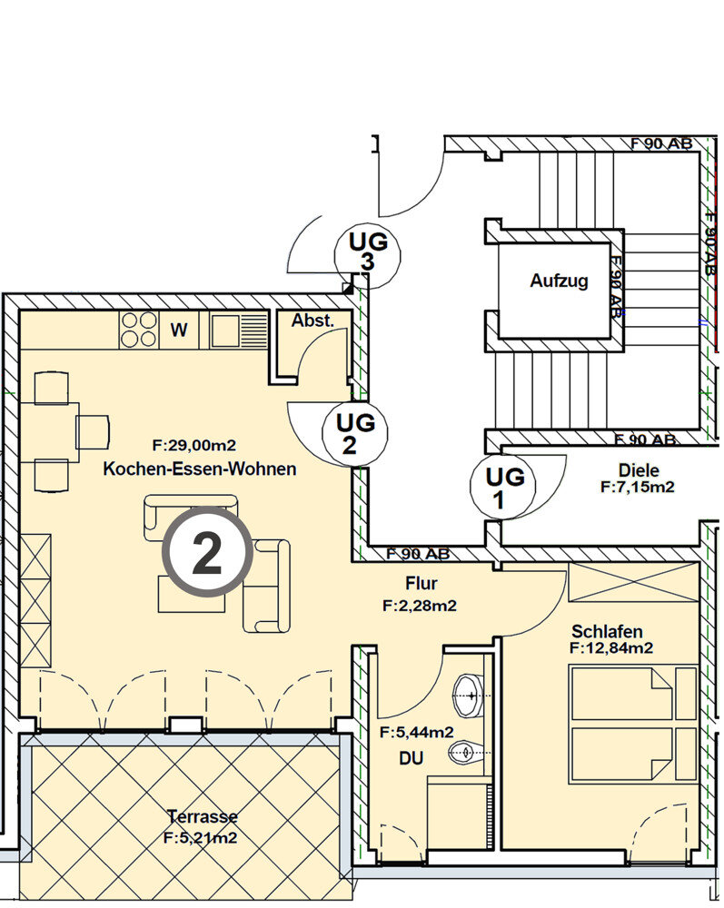 Wohnung zum Kauf 164.800 € 2 Zimmer 55,9 m²<br/>Wohnfläche Johannesweg 9 Nastätten 56355