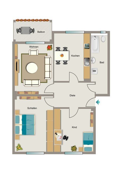 Wohnung zur Miete 742 € 3,5 Zimmer 91,6 m²<br/>Wohnfläche 1.<br/>Geschoss 01.03.2025<br/>Verfügbarkeit Wibbeltstraße 7 Wanne - Mitte Herne 44649