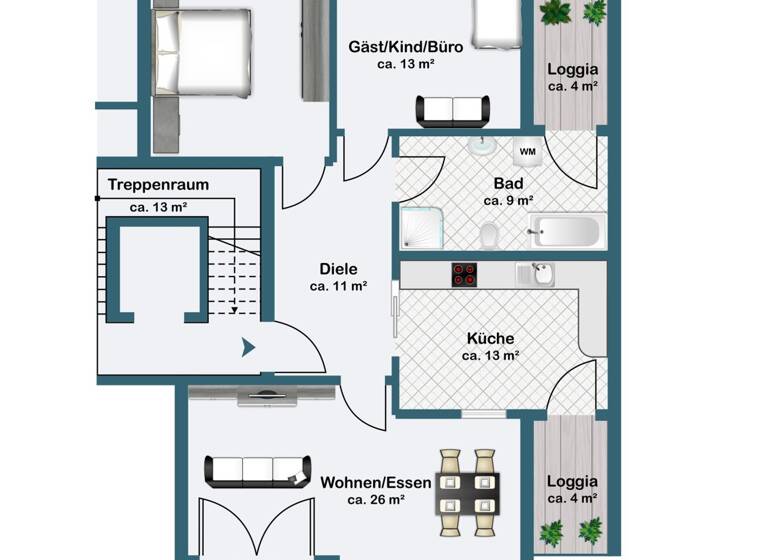 Wohnung zum Kauf 295.000 € 3 Zimmer 91 m²<br/>Wohnfläche 3.<br/>Geschoss Ströbitz Cottbus 03046