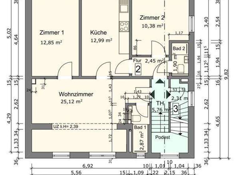 WG-Zimmer zum Kauf 269.000 € 3 Zimmer 68 m² 2. Geschoss frei ab sofort Großauheim Hanau 63457