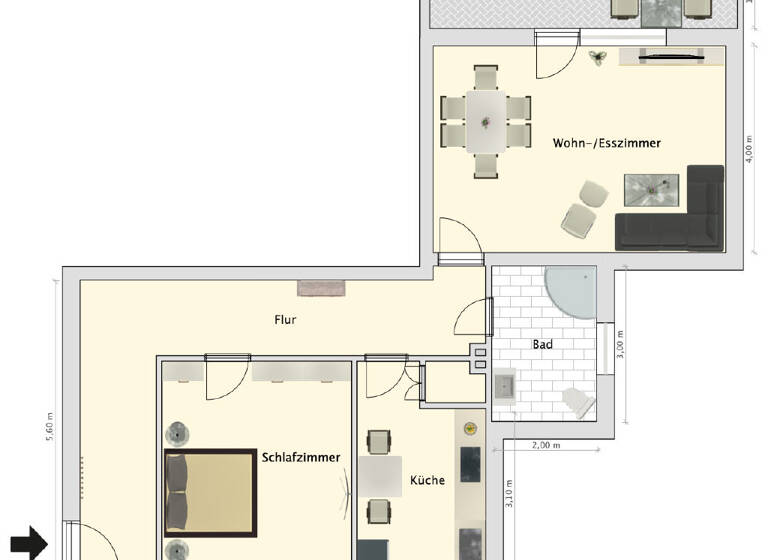Wohnung zum Kauf 145.000 € 2 Zimmer 73 m² 4. Geschoss Innenstadt Wilhelmshaven-Bant 26382