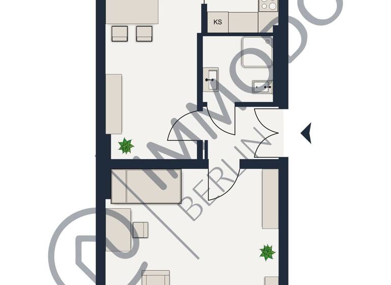 Wohnung zum Kauf 260.000 € 2 Zimmer 53 m²<br/>Wohnfläche EG<br/>Geschoss Moabit Berlin 10559