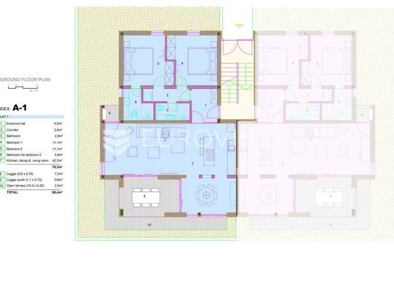 Wohnung zum Kauf 356.000 € 2 Zimmer 89 m² Orebic Orebic