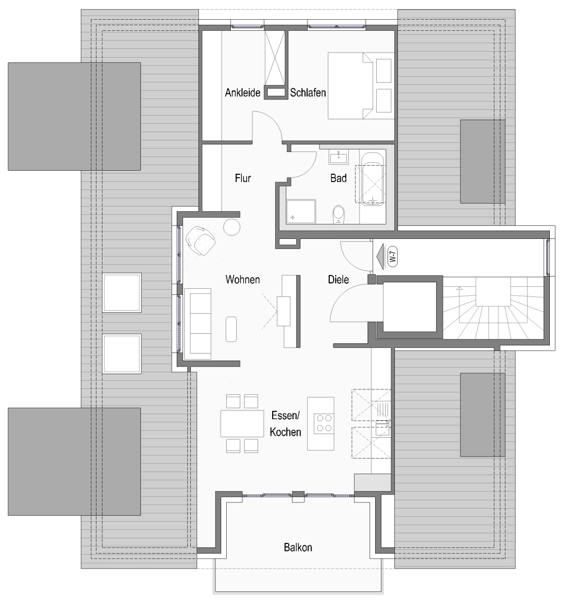 Wohnung zum Kauf 385.000 € 2 Zimmer 70,8 m²<br/>Wohnfläche 3.<br/>Geschoss Herrenberg Herrenberg 71083