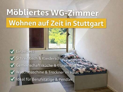 Studio zur Miete Wohnen auf Zeit 570 € 1 Zimmer 12 m² frei ab 31.12.2026 Hedelfingerstr. 0 Wangen Stuttgart Hedelfingen 70327