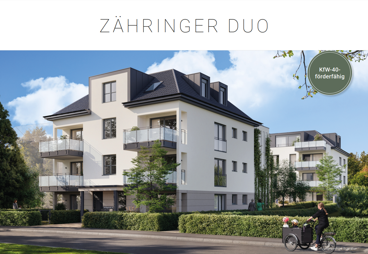 Terrassenwohnung zum Kauf provisionsfrei 760.000 € 2 Zimmer 83,7 m²<br/>Wohnfläche 2.<br/>Geschoss Bernlappstraße 23 Zähringen Freiburg im Breisgau 79108