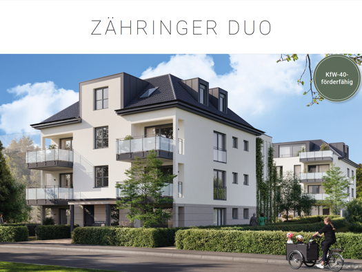 Terrassenwohnung zum Kauf - Neubau provisionsfrei 760.000 € 2 Zimmer 83,7 m² 2. Geschoss Bernlappstraße 23 Zähringen Freiburg im Breisgau 79108