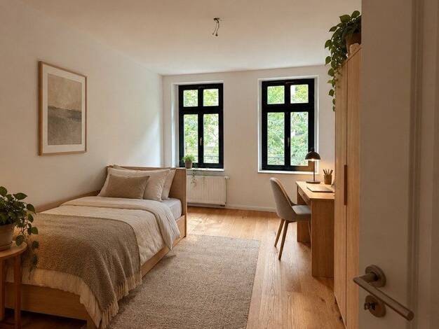 WG-Zimmer zur Miete auf Zeit 349 € 67 m² 1. Geschoss Hedwigstraße 13 Neustadt-Neuschönefeld Leipzig 04315