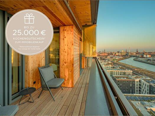 Wohnung zum Kauf provisionsfrei 1.600.000 € 3 Zimmer 119 m² 18. Geschoss HafenCity Mitte 20457