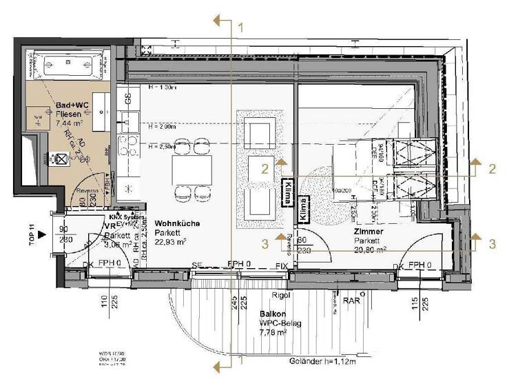 Wohnung zum Kauf 643.000 € 2 Zimmer 54,3 m² 4. Geschoss Kettenbrückengasse 22 Wien 1040
