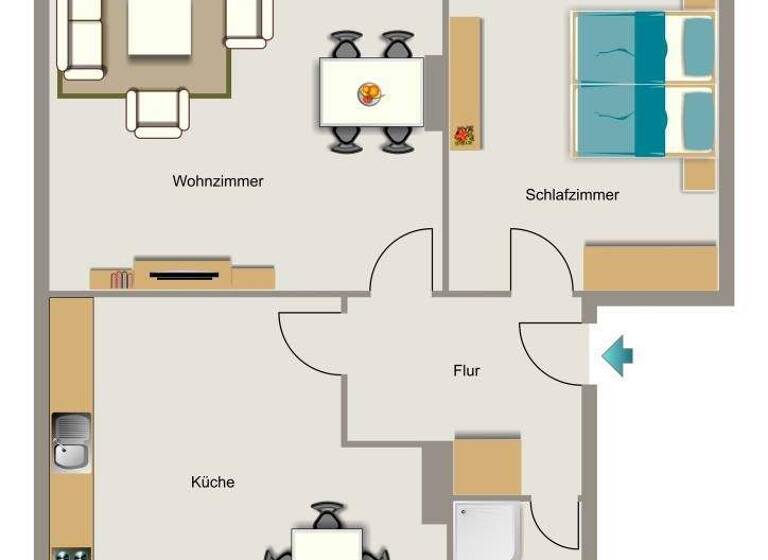Wohnung zur Miete 463 € 2,5 Zimmer 56,4 m² 1. Geschoss frei ab 01.06.2026 Kleine Martinistraße 69 Röhlinghausen Herne 44651
