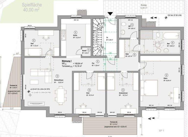 Mehrfamilienhaus zum Kauf - Erstbezug provisionsfrei als Kapitalanlage geeignet 1.899.000 € 461,7 m² 536 m² Grundstück Biebesheim am Rhein 64584