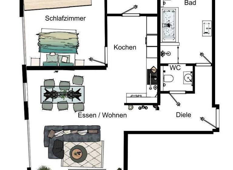 Wohnung zur Miete 720 € 2 Zimmer 80 m² 1. Geschoss frei ab 01.03.2026 Steinfeld 49439